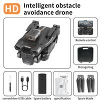 Naujas H12 Mini Drone HD ESC trijų kamerų plataus kampo optinio srauto lokalizavimas WIFI FPV keturių krypčių kliūčių išvengimo RC keturkopterio žaislas 1 battery juoda