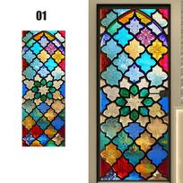 Europos stiliaus retro bažnyčios vitražo plėvelė matinė privatumo langų plėvelė namų dekoravimui, lipnūs stiklo lipdukai 40x80cm