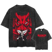 Anime Bleach skalbinti marškinėliai Harajuku gatvės stilius Vintažiniai grafiniai marškinėliai Vasariniai trumparankoviai medvilniniai vyriški moteriški viršutiniai marškinėliai S