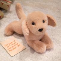 Simuliacinis gulintis auksaspalvis retriveris lėlė pliušinis žaislas šuniukas lėlė mergaitės kompanijonė raminanti lėlė 30cm（0.3kg）