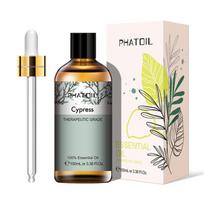 PHATOIL 100 ml rožių vanilės levandų cinamono mėtų arbatmedžio eteriniai aliejai aromaterapiniam difuzoriaus vonios masažui, atpalaiduojančiam plaukams ir odos priežiūrai Cypress