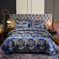 Europietiškas satino žakardo antklodės užvalkalas paklodės keturių dalių rinkinys išsiuvinėtas trijų dalių komplektas 1.2m bed sheet 3pcs