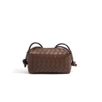 Nauja reljefinė pintų mažų kvadratų rankinė per petį crossbody moteriška rankinė 20--11-7 gray
