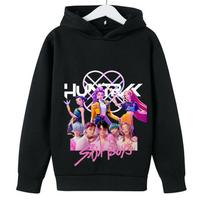 KPop Demonų medžiotojų džemperiai Mada Huntrix Saja Berniukų drabužiai Laisvi Filmas Rumi Zoey Mira 2025 Džemperiai Džemperis Mergaitės viršus Dovana 110