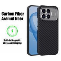 Aukščiausios kokybės aramidinių anglies pluošto magnetinis telefono dėklas, skirtas Xiaomi POCO F8 Pro F8 Ultra, belaidžio įkrovimo, matinės odos pojūčio, apsaugantis nuo kritimo POCO F8 Ultra smėlis