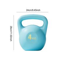 Vandeniu užpildyti Kettlebell svarmenys Fitnesui 4kg/6kg Minkšta neslystanti rankena Kettlebell gilių pritūpimų jėgos treniruoklis moterims vyrams sporto salėje