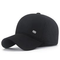 NORTHWOOD žieminė beisbolo kepurė vyrams Snapback kepurė su ausų atvartais Trucker Caps Solid Cap Vyriška šilta kepurė 56-60 CM juoda