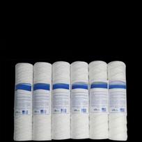 5 mikronų vielinis suvyniotas vandens filtro elementas, 10-20 colių galvanizuotas medvilninis šerdis 10-inch wire wound filter element (250mm long)