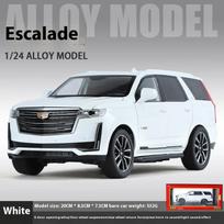 1/24 Cadillac Escalade SUV Lydinio Automobilis Diecast Metalinis Modelis Garsas ir Šviesa Darbalaukio Kolekcija Dekoratyvinė Dovana Berniukų Ekspozicijos Ornamentas balta