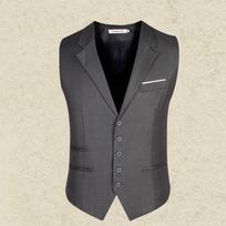 Vyriška Korėjietiško Stiliaus Slim Fit Vyriška Liemenė Britiškas Profesionalus Kostiumas Berankovė V formos iškirptė Kirpėjas Laisvalaikio Verslo L pilka