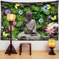 Indian Buddha Meditation Tapestry Wall Mount Mandala Hippie Bohemia Bedroom Living Room Home Art Decor 95x70cm