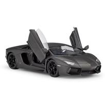 WELLY Diecast 1/24 Modelinis automobilis Lamborghini Aventador LP700-4 Lenktyninis automobilis Sportinis automobilis Metalinis lydinio žaislinis automobilis Vaikams Dovana Kolekcija matinė juoda spalva