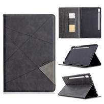 Dėklas Samsung Galaxy Tab S6 10,5 colio (2019 m. leidimas)(SM-T860/T865) Verslo Premium PU Odos Folio Dėklas su Keliais Žiūrėjimo Kampais Kortelių Kišenė SM-T860/T865 juoda