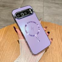 Naujas galvanizuotas magnetinis dėklas Google Pixel 10 Pro XL 9A 9 8 8A 7A 7 6 Pro 6A, su apsauga kameros objektyvui, Tik Tok Google Pixel 9 šviesiai violetinė spalva
