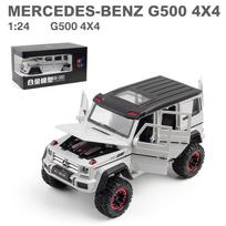 1/22 mastelio Benz G500 liejamas metalinis modelis, G500 didelis žaislinis automobilis su šviesa ir muzika, traukiamais automobiliais vaikams, suaugusiems 21x11x10.5cm balta