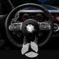 „Bling“ automobilio vairo emblemos logotipo lipdukų priedai, suderinami su „Volkswagen“, „Crystal“ „pasidaryk pats“ deimantinio interjero dangtelio ženklelio papuošimai