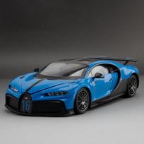 1/18 Bugatti Chiron PUR SPORT lydinio sportinis modelis, metalinis lenktyninis superautomobilio modelis, imitacinis garsas ir šviesa, žaislai vaikams, dovanos mėlyna