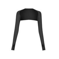 Ledo šilko apsaugos nuo saulės skraistė rankovėmis lauko sportui – unisex. One Size juoda