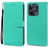 Dėklas Realme Note 50 Odinis Piniginės Atverčiamas Telefono Dėklas Realme Note 50 Dėklas Knygelės Viršelis Realme Note50 Dėklas Viršelis Fundas For Realme Note 50 dangaus mėlyna spalva