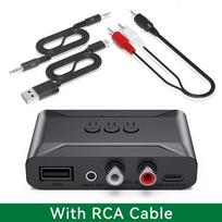Bluetooth 5.4 garso imtuvas belaidis U disko RCA 3.5 mm AUX USB stereo muzikos adapteris su mikrofonu automobilio komplektui, stiprintuvas, laidinė kolonėlė With RCA Cable
