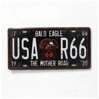 Retro metalinis JAV logotipas, Route66 meno plakatas, 30x15 cm baro dekoracija