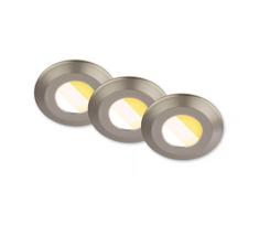 Briloner 7589032-RINKINYS 3x LED reguliuojamas įmontuojamas vonios šviestuvas KLIRA LED/4,9W/230V IP44 chromas