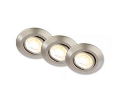 Briloner 7587032 – rinkinys 3× LED vonios įleidžiamų lubų šviestuvų KLIRA LED/4,9W/230V IP23 chromas