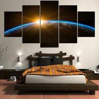 5 vienetų sienų meno drobės tapyba erdvės planetos saulėlydžio plakatas Modernus namų dekoravimas miegamojo svetainei Modulinės nuotraukos 20X35 20X45 20X55cm