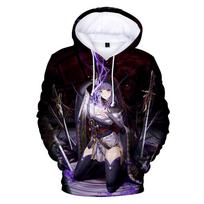Genshin Impact Raiden Shogun Hoodies Anime Game Sexy Girl 3D Print Vyrų Moteriški megztiniai Negabaritiniai megztiniai Vaikiški džemperiai Drabužiai S