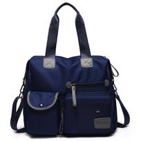 Didelė Nailono audinio rankinė Neperšlampama rankinė ant pečių 34cm*30cm*13cm mėlyna