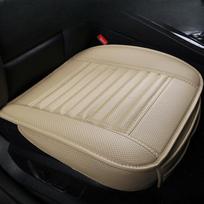 Universalus automobilio sėdynės užvalkalas, kvėpuojantis PU odinis kilimėlis, skirtas auto kėdės pagalvėlėms, automobilio priekinės sėdynės užvalkalui „Four Seasons“ neslystantis kilimėlis smėlis
