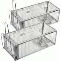 2-Pack Humane Live Mouse Rat Traps for Indoors and Outdoors (Juoda) sidabras