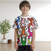 Vaikams 3D spausdinimo Keith Haring kūdikių drabužiai 5–14 metų berniukui mergaitei vaikui marškinėliai marškiniai 110
