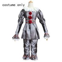 Pennywise Cosplay Kostiumas Suaugusiems/vaikams Klouno Atgimimas Cos Terror Horro Drabužių Rinkinys Helovino Karnavalui Maskaradui(130cm-xxxl)) Kids140