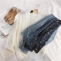 2021 Ispanija Fashion Ombre Blizgučiai Viskozė Šalikas Moteriškas Bling Bling Shimmer Pashmina Stole Wrap Snood Musulmon Hijab 180*90cm