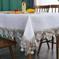 Baltos staltiesės stalo užvalkalas Poliesterio stačiakampio formos gėlė Eurpe Audinys TV spintelė Staltiesės raštas Modernus 40X180cm Table flag