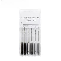 1 pakuotė(6 vnt) Dental Peeso Reamer 32mm Endodontic Reamer Gręžtuvai Peeso Reamers Endo dildės Largo Odontologų medžiagos size 1 sidabras