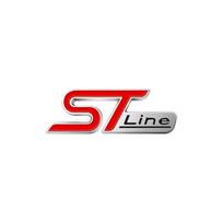 ST LINE grotelių emblema, skirta FOCUS 2 3 MK7 MK8 MK5 MK6 Mondeo Fiesta Kuga MK3 Fusion dangtelio dekoracijai galinio bagažinės metaliniai lipdukai