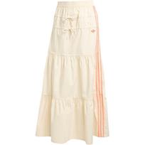 Adidas Originals Dryžuota Aukšto Liemens Laisva Ilga Laisvalaikio Sijonas Moteriški Sijonai Baltas KC0768 S