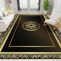 Didelio dydžio prabangūs auksiniai kilimai svetainei, namams, skandinaviško stiliaus miegamojo dekorui, neslystantis kavos staliuko kilimėlis Tapis Salon 60*90cm