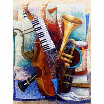 5D PASIDARYK pats deimantinė tapyba „Muzikos instrumentas“ kalnų krištolo siuvinėjimas kryželiu 5D namų dekoras 20X30CM