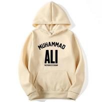 Mados prekės ženklas Unisex's Hoodies muhammad ali marginimas Mišri medvilnė Spring Autumn Vyriškas Atsitiktinis hip hop'o megztiniai megztiniai megztiniai megztiniai L