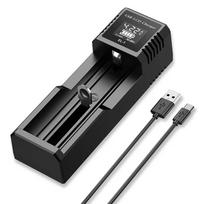 Universalus akumuliatoriaus įkroviklis su LED indikatoriaus kabeliu 3,7 V Smart Greitai įkraunamas ličio baterijų įkroviklis, skirtas 18650 26650 14500 1 Slots USB