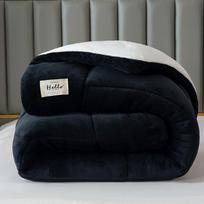 „Ultra-Plush Winter Quilt – šilto aksominio antklodės šerdies pavasariui ir rudeniui tiesioginė transliacija“ 100x150cm, Random Design juoda spalva