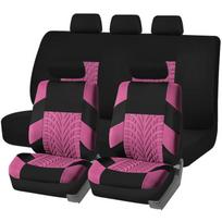 Universali padangų rašto automobilio sėdynės užvalkalas namų patogumui Style B - 4-piece set rožinė