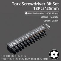 26 vnt. Torx atsuktuvo antgalio apsauga, atspari tamperiams magnetiniai atsuktuvai Gręžimo žvaigždės slyva tvirtas tuščiaviduris atsuktuvas 1/4 šešiakampis S2