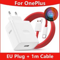 80W ES Supergreitas USB įkroviklis OnePlus 9 10 11 12 13 Nord CE 2 3 Lite N300 OPPO Realme 12 GT NEO 2 3 C tipo Warp įkrovimo kabelis EU Plug + 1m Cable