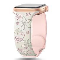 Graviruotas dirželis Apple Watch apyrankei 49 mm 46 mm 45 mm 44 mm 42 mm 41 mm 40 mm 38 mm silikoninė apyrankė iWatch Series Ultra 2 S10 9 8 7 SE 42mm 44mm 45mm 49mm