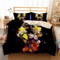 Seven Dragon Ball Goku patalynės komplektas, Saiyan Son Goku antklodės užvalkalas 3D spausdinimo lovos komplektas antklodės užvalkalas miegamojo patalynė 135x200cm 2pcs
