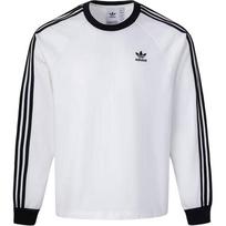 Adidas Originals Klasikiniai ilgomis rankovėmis dryžuoti marškinėliai Vyriški Viršutiniai drabužiai Balti KE5825 XL white